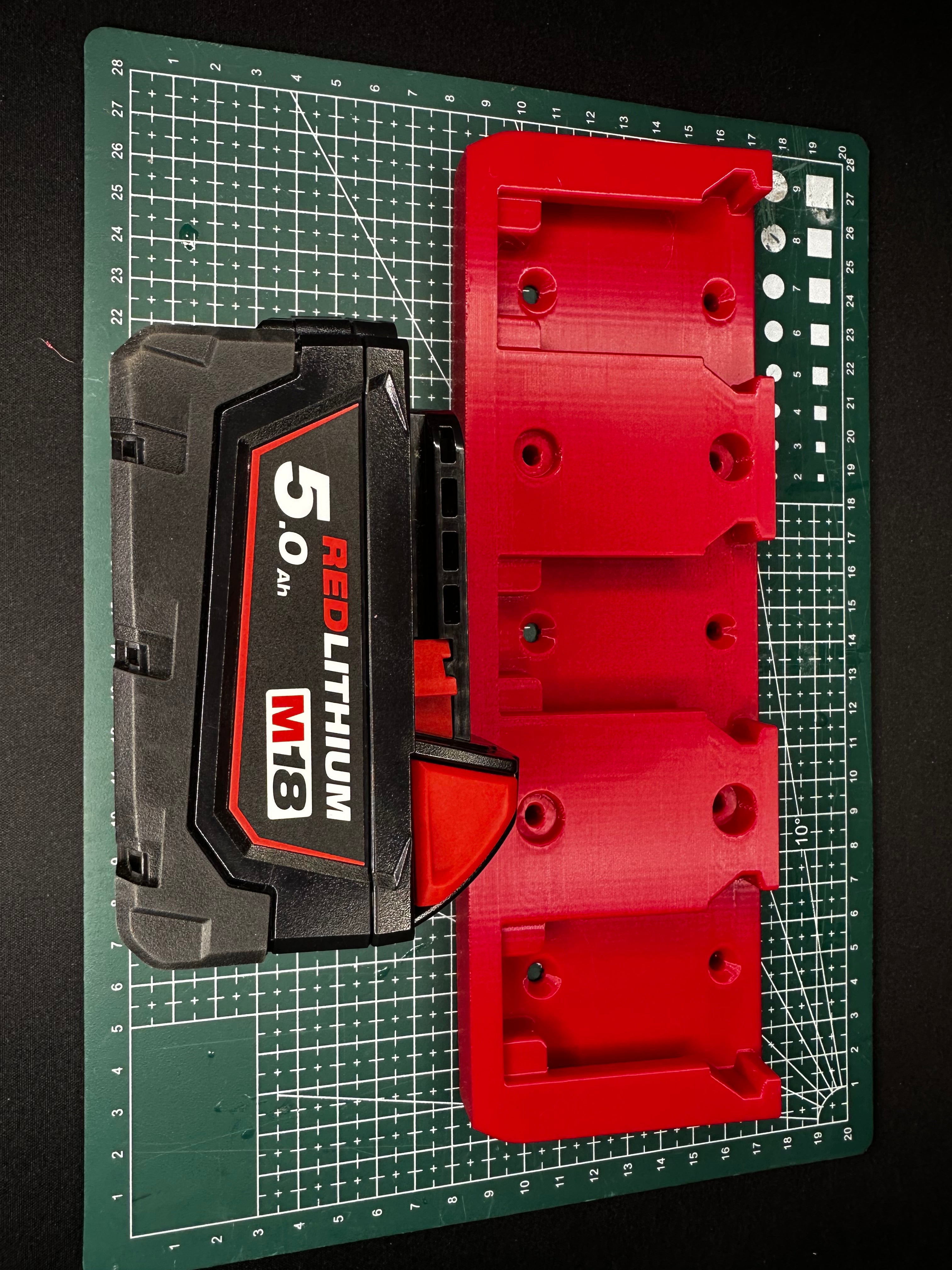 Milwaukee M18 Battery Mounts - Van - Shed - Garage - DIY - Trade - UK Seller - In stock - Fast Shipping
